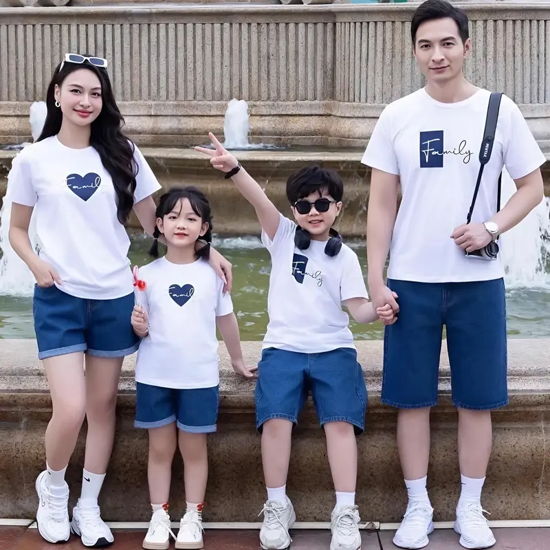 Áo gia đình 3/4/5 người họa tiết Family Eco sành điệu chất thun cotton dày mịn, thoáng mát, đủ size 1