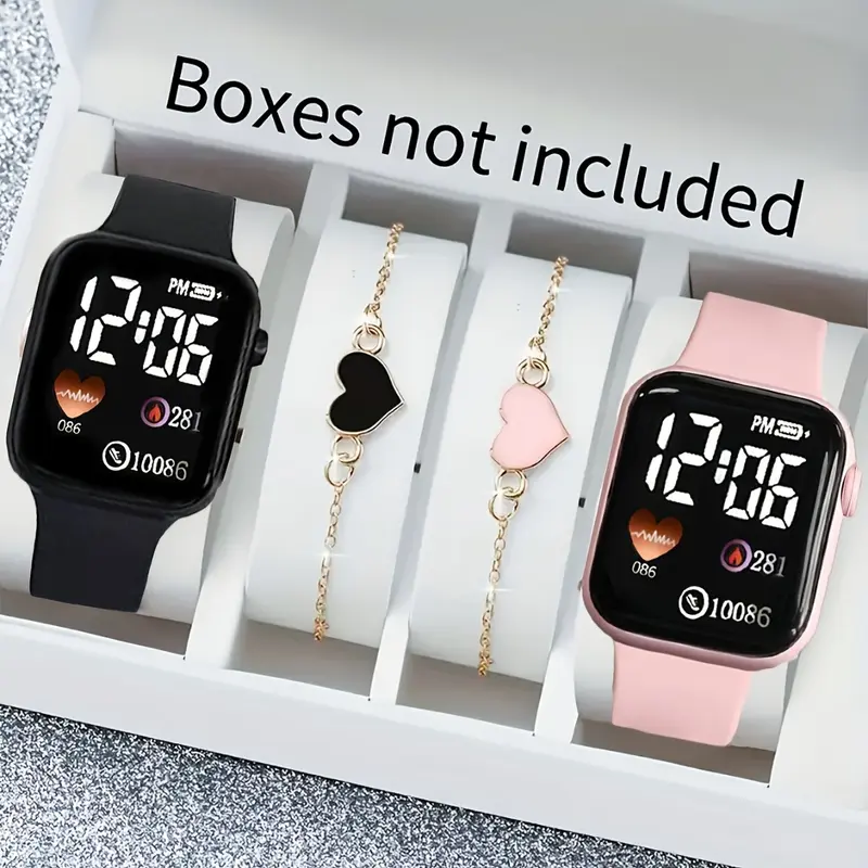 Best selling 4 piece fashion couple classic watch set, black  display picture 3