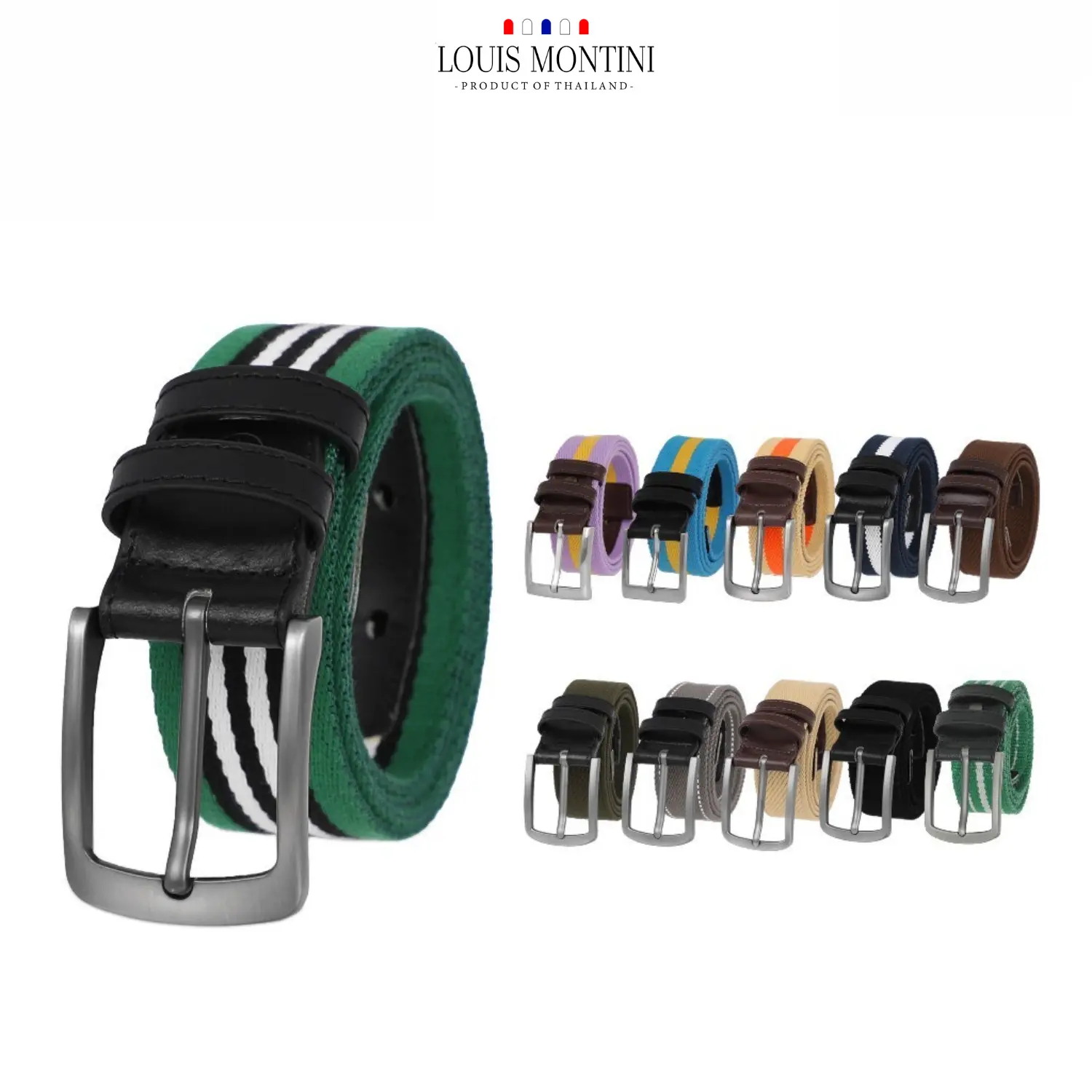 Thắt lưng vải Louis Montini (The Canvas) Thắt lưng nam thời trang MCT08