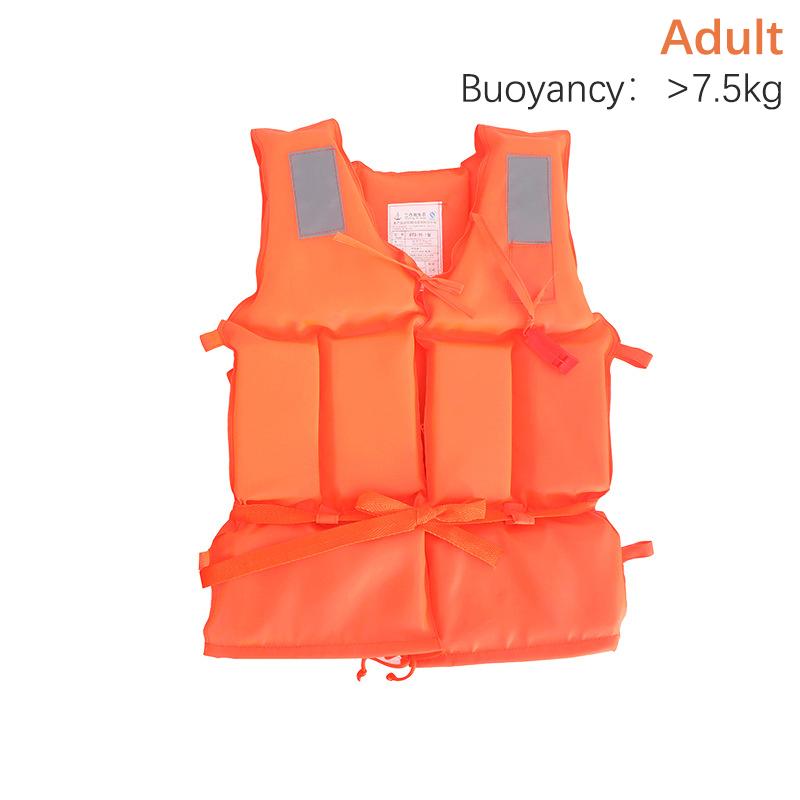 Product Introduction of New Orange Adult Childen Foam Flotation Swimming Life Jacket Vest With Whistle Boats Fishing Vest Swimming Drifting Vest 26