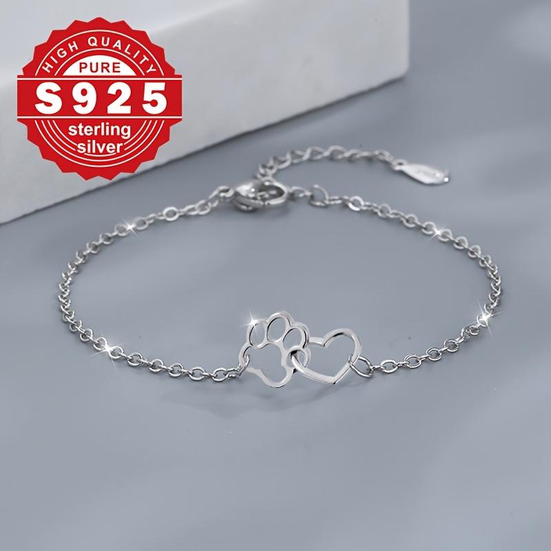 Women's Anklet, S925 Sterling Silvery Foot Chain with Heart Stitching Design, Unique Personality, Suitable for Gifting, Perfect Beach, Vacation, and Casual Attire, Hypoallergenic jewelry 2