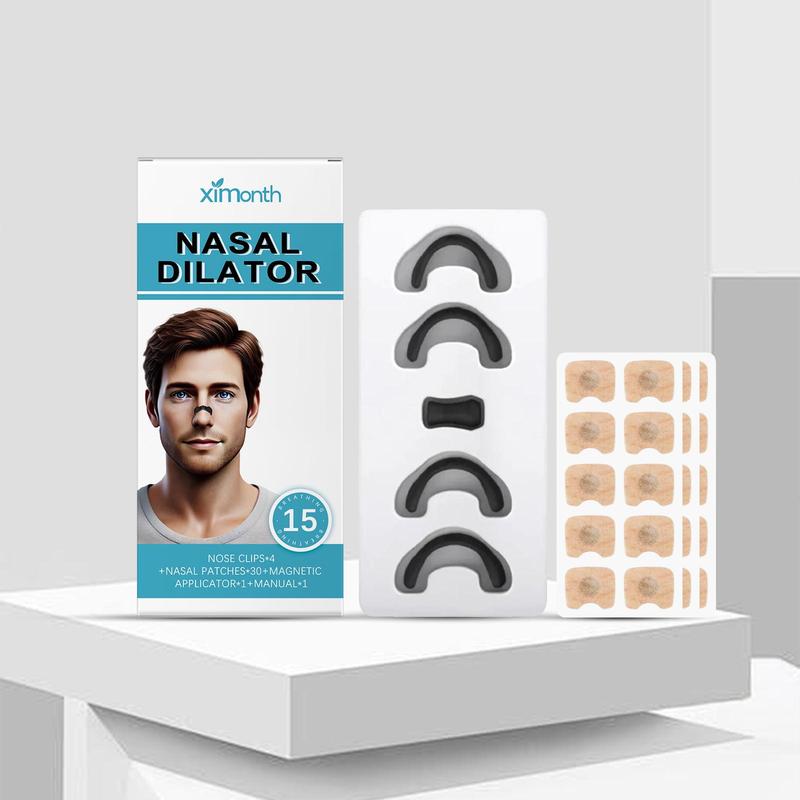 Product Introduction of Nasal Care Set, 1 Box Gentle Ingredients Nasal Strips & Nasal Patch, Portable Nasal Care Products for Home & Travel 0