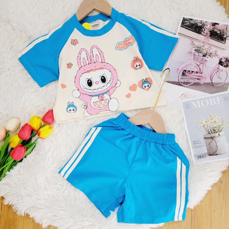 (12kg- 40kg) Bộ sọt Labubu chất vải thun cotton mềm mại thoáng mát cho bé yêu. 3