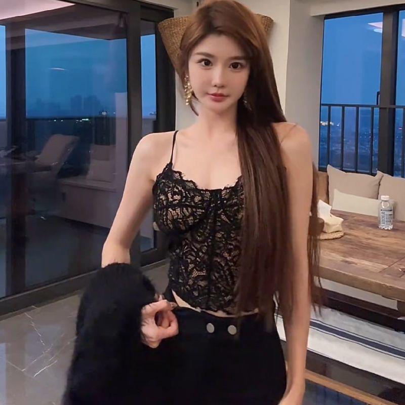 Áo Ngực Ren, Bộ Đồ Mặc Bên Ngoài Nữ, Đồ Lót, Áo Ngực Hở Lưng Có Đệm, Áo Cơ Bản Tích Hợp 0
