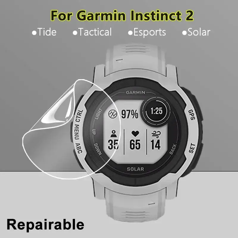 2/4/6Pcs Compatible With Garmin Instinct 2X 2 2S Crossover Solar Tactical SmartWatch Clear Ultra Slim Soft Hydrogel Repairable Film Screen Protector -Not Tempered Glass