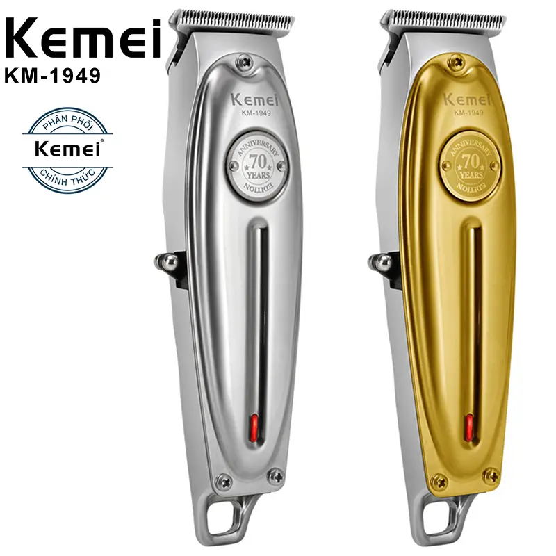 Tông đơ bấm viền Kemei KM-1949 bản lưỡi mỏng bấm siêu bén và sắc nét. 0