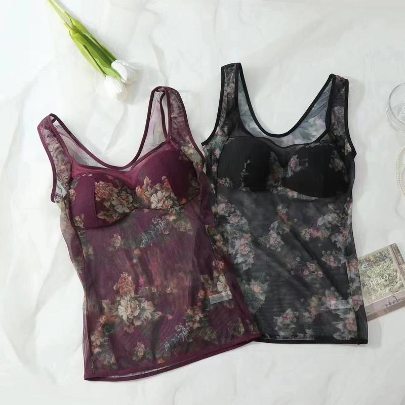 Áo Vest Ren Ngoại Cỡ Hàng Mới Về, Có Đệm Ngực, Áo Ngực Nữ Bó Sát Siêu Mỏng, Cảm Giác Đám Mây Sha, Một Mảnh 2