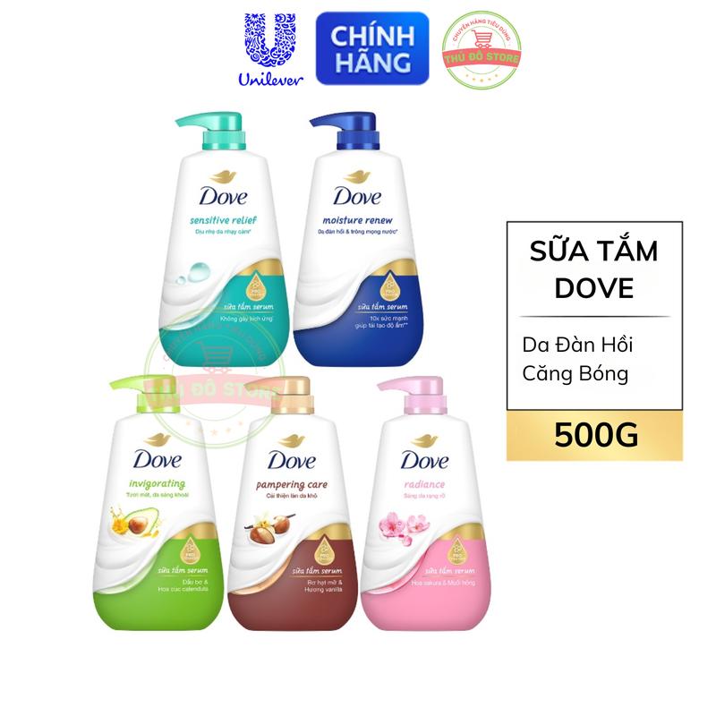 Sữa Tắm Serum Dove Pro-Ceramide Giúp Da Đàn Hồi Và Căng Bóng - Chai 500G