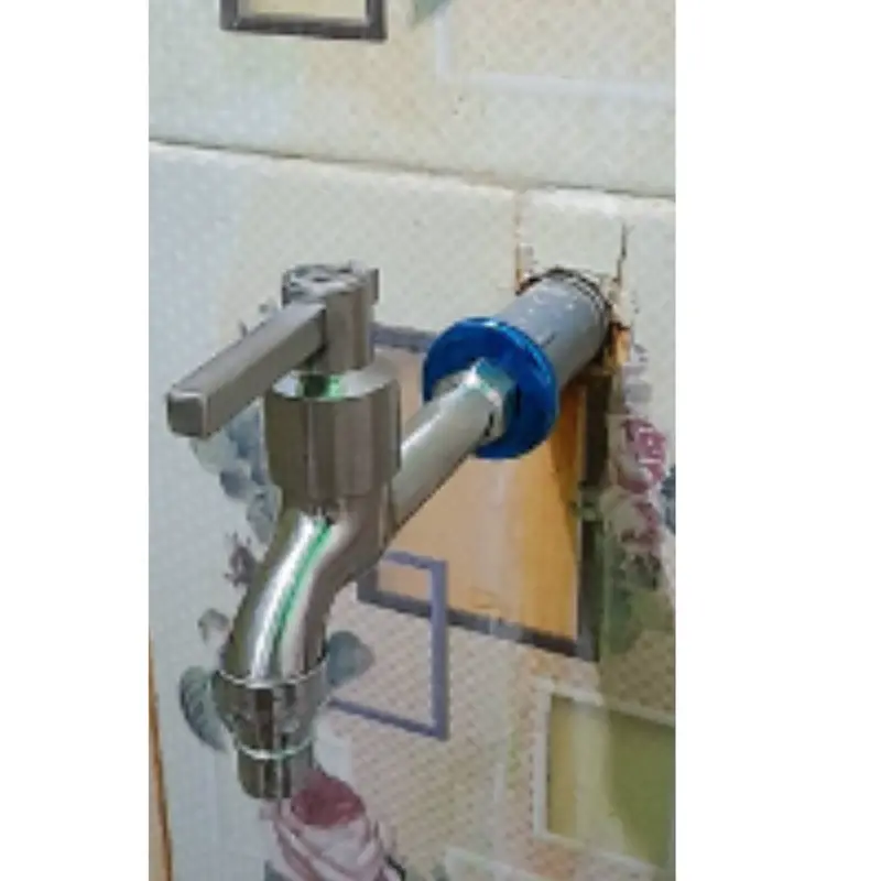 Kran Air Wastafel Panjang Stainless Steel Tembok Cabang Rumah Dapur Wc Cucut Saringan Sambungan Minimalis 2