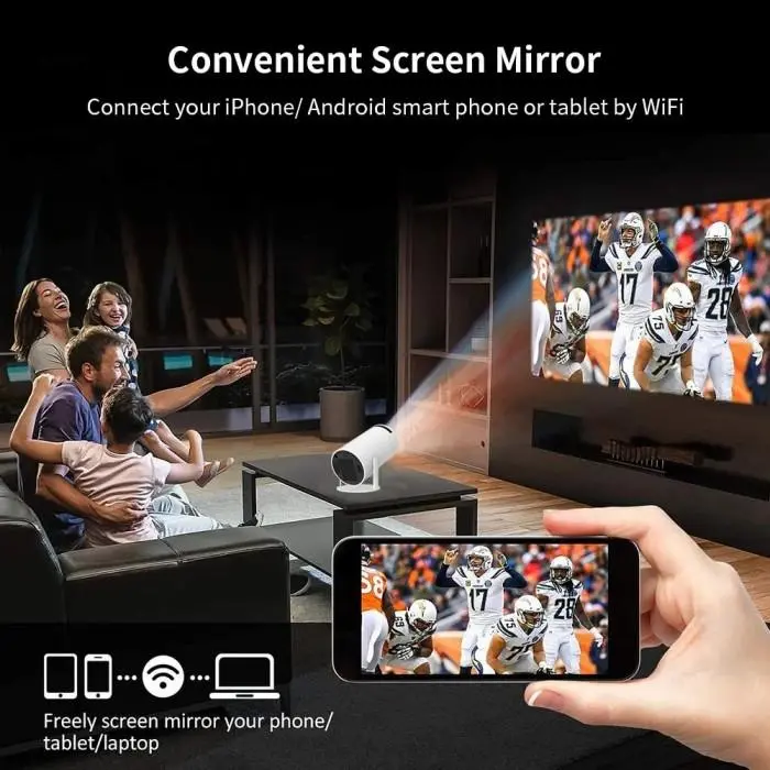 Smart HY300-A RAM 2/16 GB Projector 4K HD Android Dual WIFI 6.0 6000 Lumens Bluetooth 2