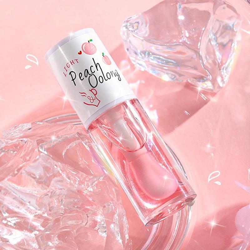 Product Introduction of Long Lasting Moisturizing Lip Oil Honey White Peach Lip Oolong Lines Desalination Tender Repair Moisturizing Cosmetics 25