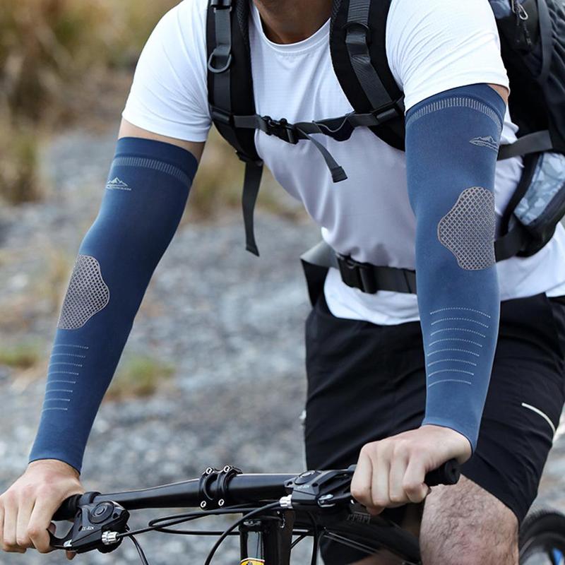Product Introduction of 1pair Polyester Fibre Sports Arm Sleeve Summer Outdoor Cycling Ice Silk Sun Protection Sleeve Breathable 24