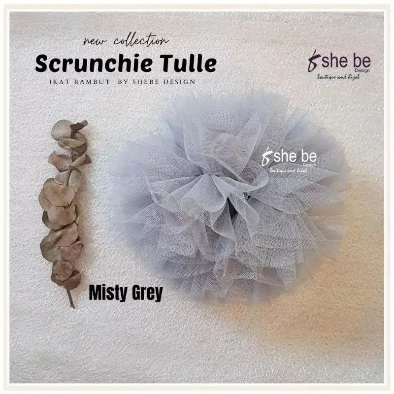 PROMO Promo Scrunchie Cepol Hijab Tile Tille Jumbo/Ikat Rambut Hijab bahan tile premium gresd A 8