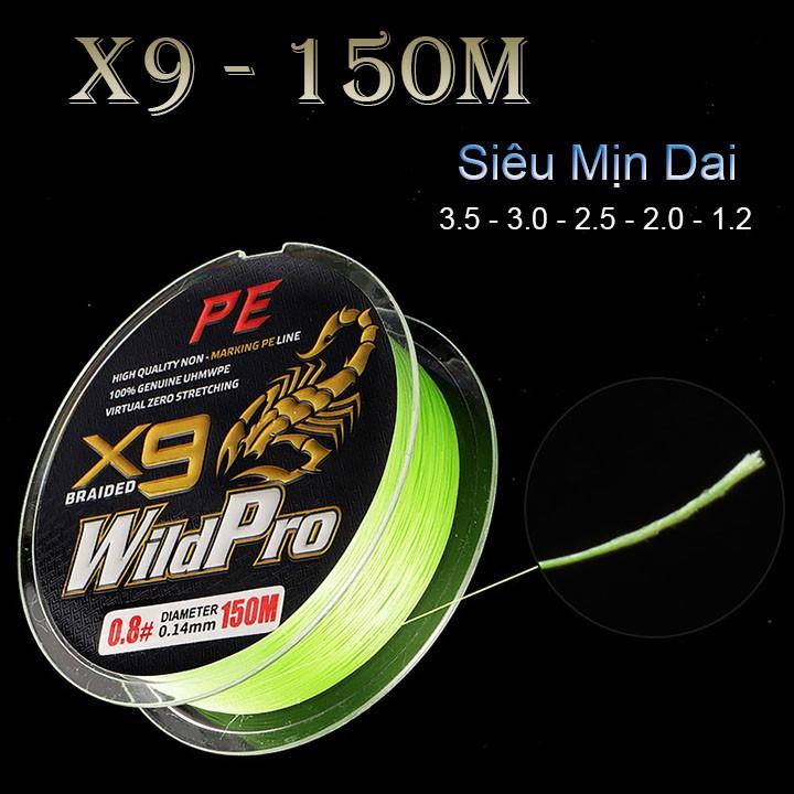 Dây dù câu cá PE Lure X9 WildPro dài 150m Fishing Đi Câu
