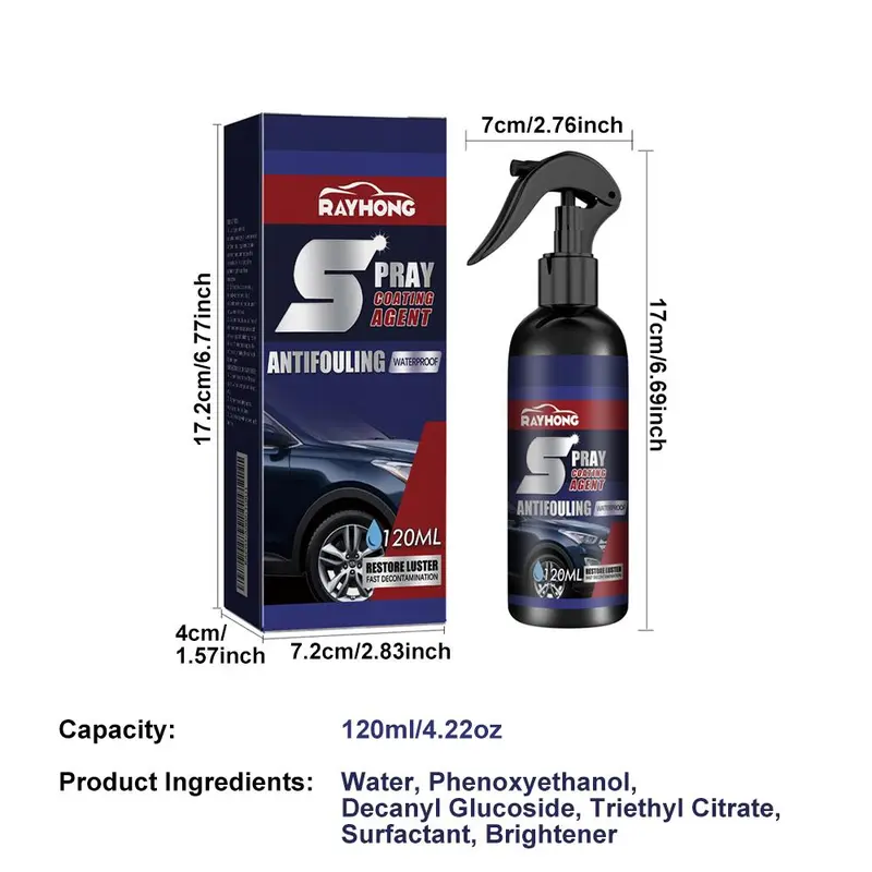 3 In 1 Car Paint Spray, Quick Coating Car Wax Polish, Plastic Coating Agent, Nano Coating Spray, Automotive Paint Care Product, Multifunctional Plastic Coating, Car Detailing Kit, Coating Renewal Agent, Interior Detailing Kit, Deep Scratch Repair 3