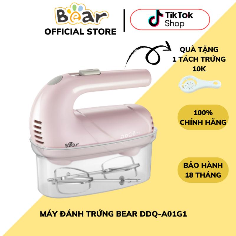 Máy đánh trứng cầm tay mini Bear A01G1, Máy đánh kem, đánh bơ tạo bọt sữa, tích hợp 5 chế độ, BH 18 tháng (Đánh Thực Phẩm Lỏng)