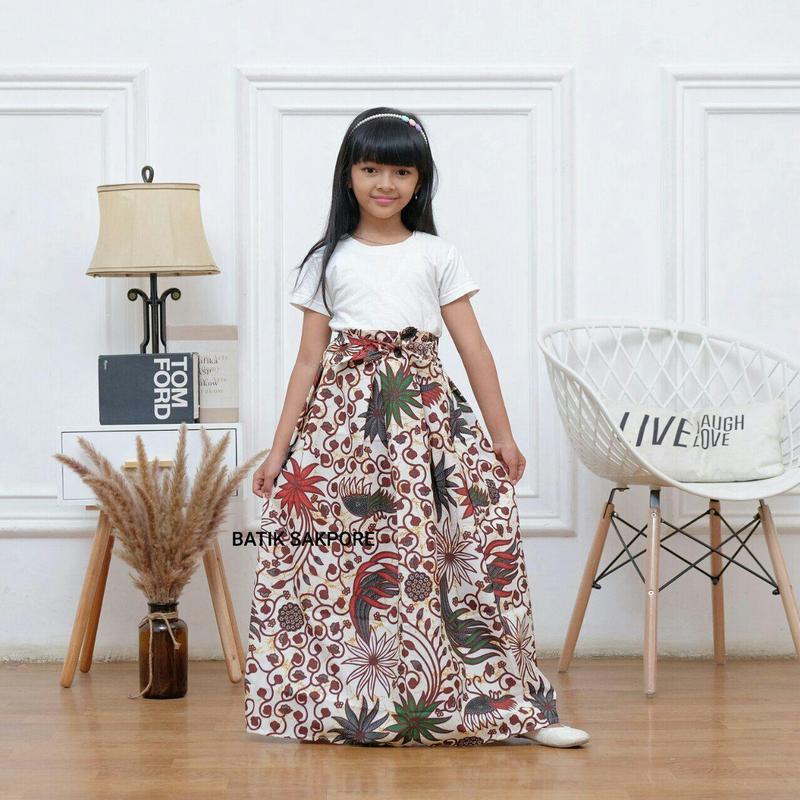 Rok Batik Anak Panjang Perempuan SD Fashion 0