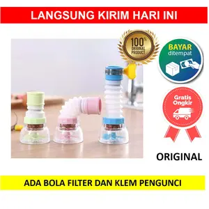 FAUCET KLEM ANTI SPLASH SARINGAN AIR SAMBUNGAN KERAN KRAN FLEXIBEL FILTER  SHOWER kepala DAPUR