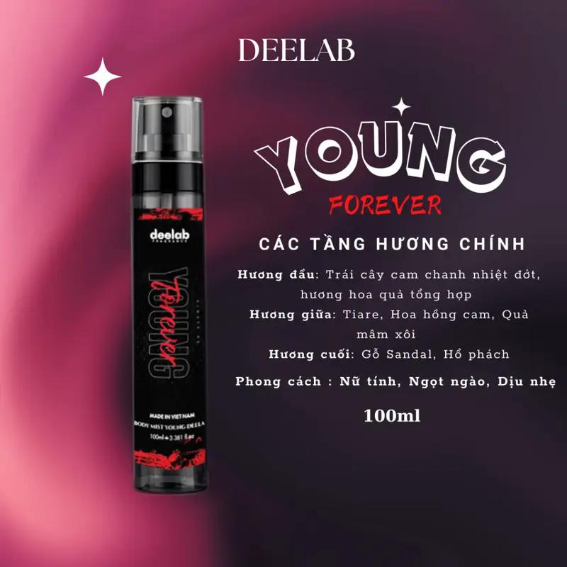 [Mua Nhiều Giảm Nhiều] Body Mist Nước Hoa Deelab Nam Nữ Toàn Thân Lưu Hương Cả Ngày, Chai Lớn 100ml Dạng Xịt ZYC11CSD1C 1