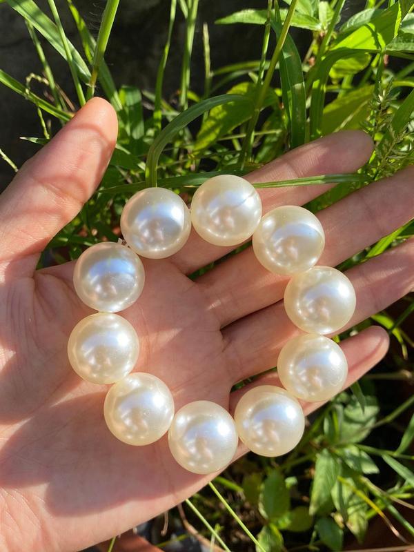 Women's Elegant Faux Pearl Decorated Hair Tie, Exquisite Trendy Hair Tie, Fashionable Hair Accessories for Women & Girls 6
