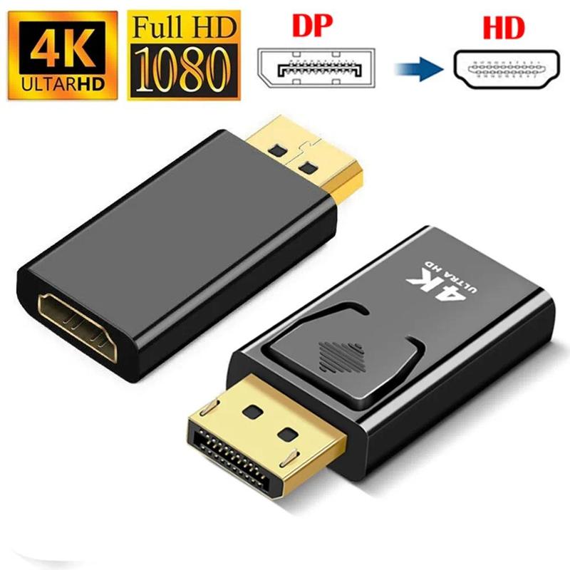 Bộ Chuyển Đổi DisplayPort sang HDMI, Độ Phân Giải 4K, Bộ Chuyển Đổi DP sang HDMI Nam, Cáp Truyền Âm Thanh và Video, Tương Thích Với HDTV, PC, TV, Máy Tính Xách Tay