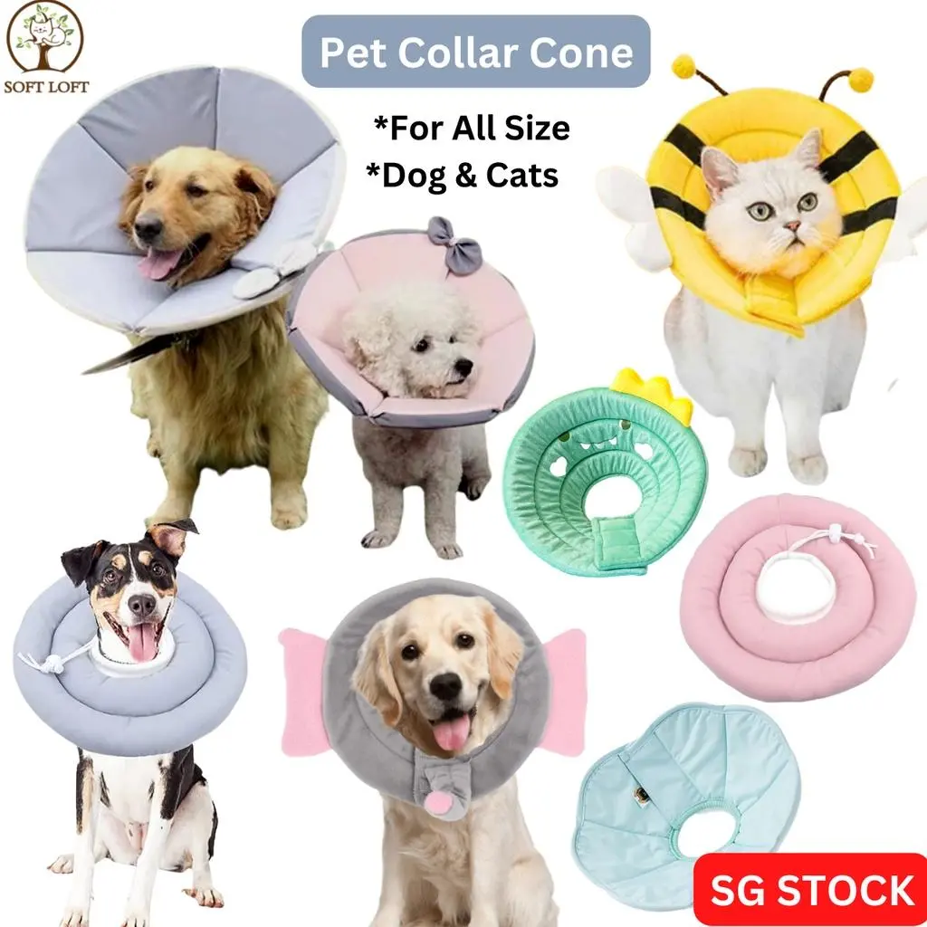 Pet Collar Dog Cat Cushion Collar Soft Pet Elizabethan Collar /  Post Surgery Cone / Multi Design Soft Pet Recovery