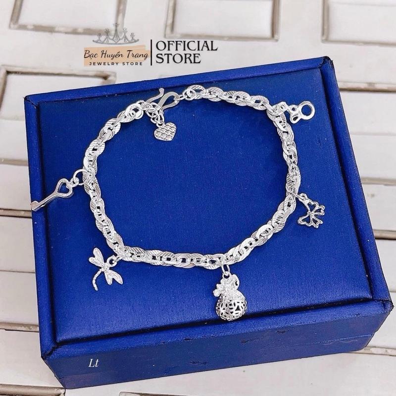 Lắc Tay Xoắn Hoa Mic Nhiều Charm Xinh Phụ Kiện Chain Lịch Sen Len Hoa Sen Voi Voi