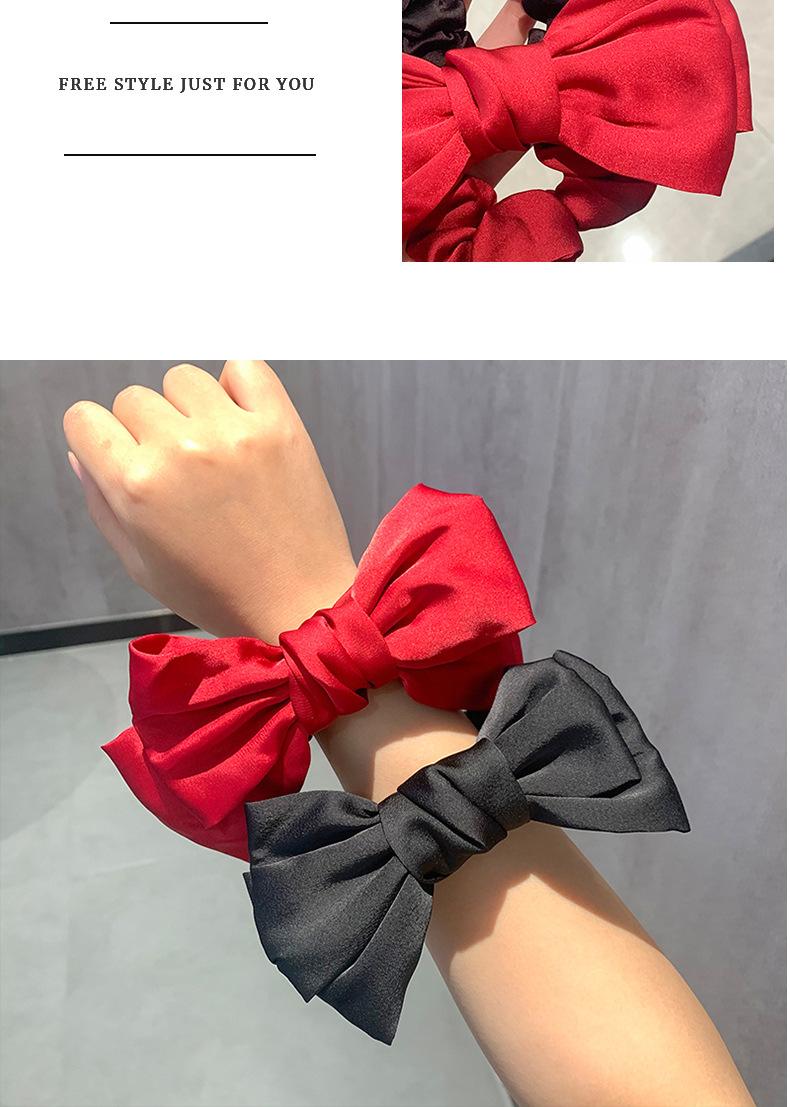 Product Introduction of Minimalist Bowknot Hair Ring High Elasticity Does Not Hurt Hair Low-Key Elegant Hair Accessories Suitable for Office Dating 4