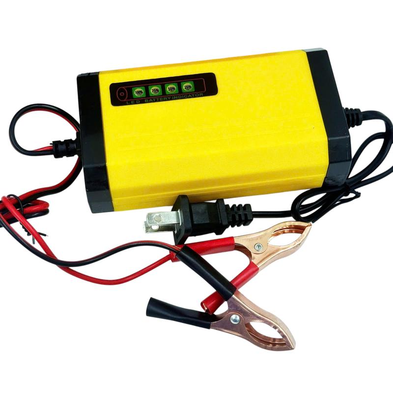 Sạc Bình Ắc Quy 12V 2A Loại Nhỏ Tự Ngắt Bộ Nạp Kích Bình Nước Axit Chì Xe Máy Xe Điện