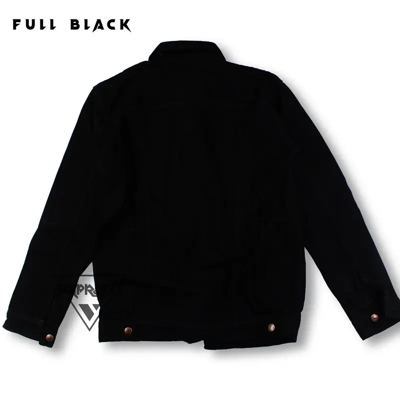 Jaket jeans pria branded SIZE S/M/L/XL/XXL FULL BLACK Deni