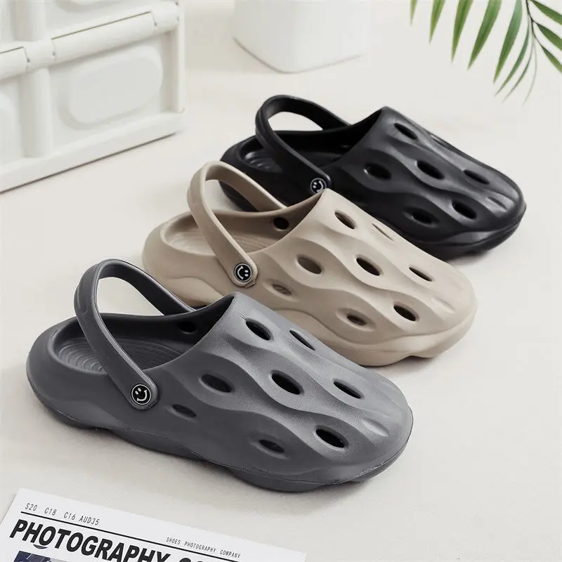 Dép Lội Nước, Crocs, Dành Cho Nam Giới, Nhẹ, Không Trơn Trượt, Dép Kẹp, Giày Đi Biển Đế, Dép Lười, Hàng Mới Về Đế Bằng DéP