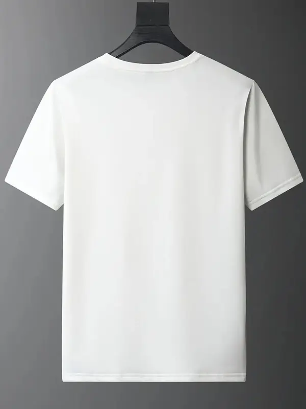 Men's Regular Fit Solid Round Neck Short Sleeve Tee Summer Clothes, Plain Crew Neck T-shirt for Men, Casual Comfy Knitting Mens Tracksuit Top for Summer Travel 7