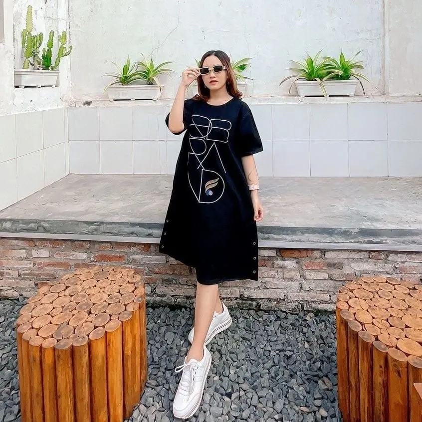 Denim Dres Daster Jeans Jumbo Ld 1 15 cm Daster Daily Wear Series Varian Banyak Motif Aksal Jeans