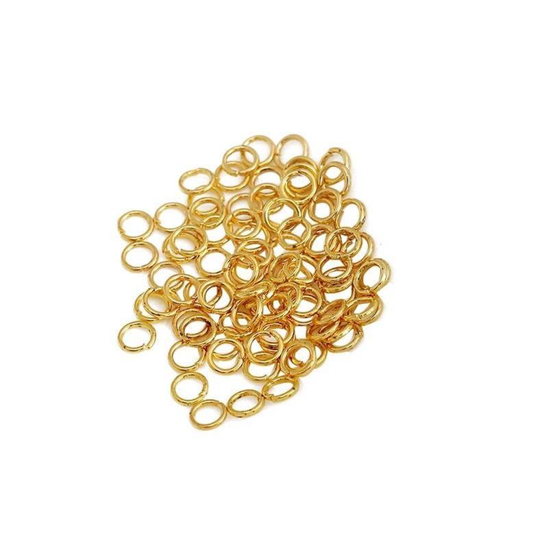 [NEW] 100 khoen vàng bạċ 6mm làm vòng tay lắc tay DIY 4