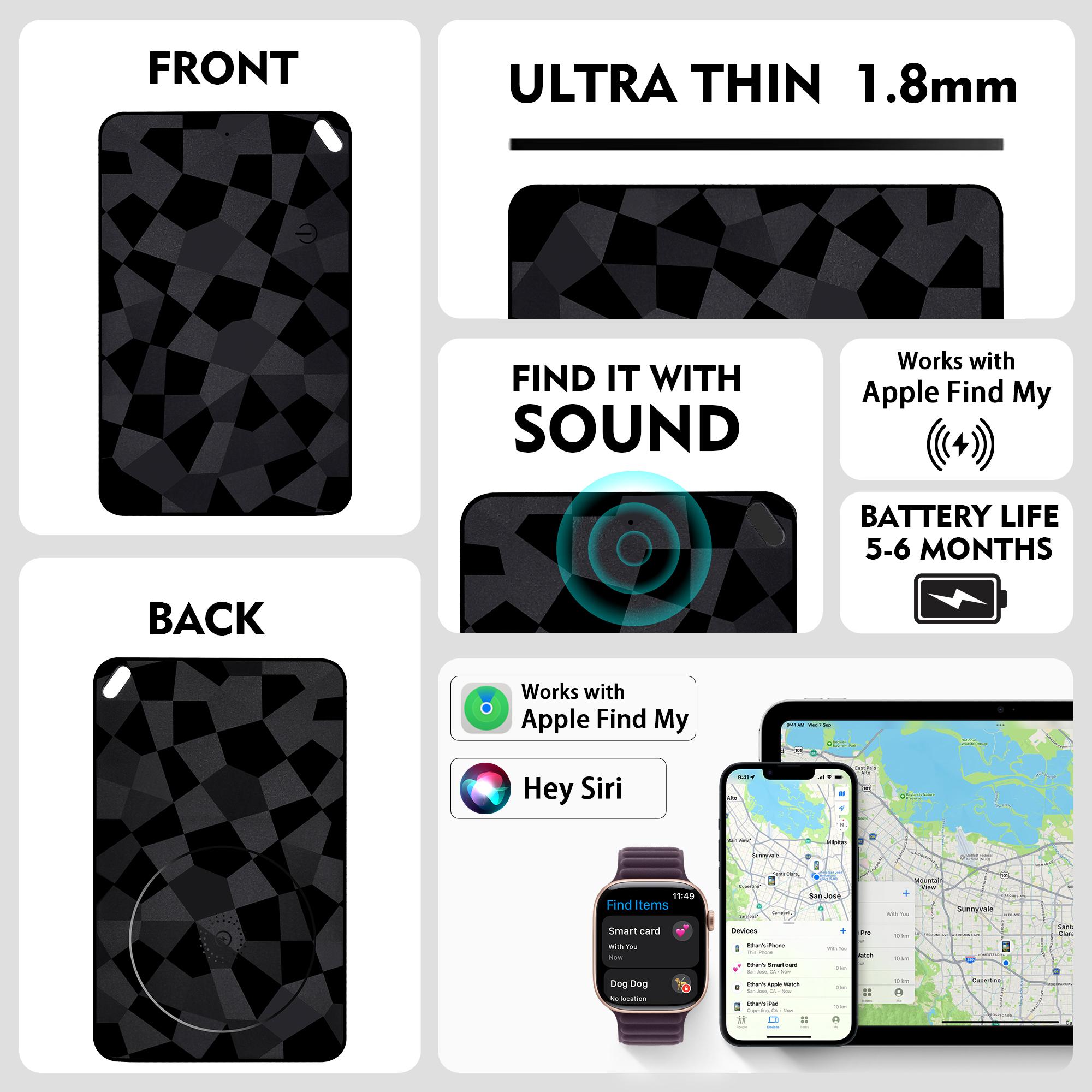 Fine track Slim Smart Finder  Rechargeable Compatible With Apple Find MyUltra-Slim Tracker Card For Wallet Finder - Image 4