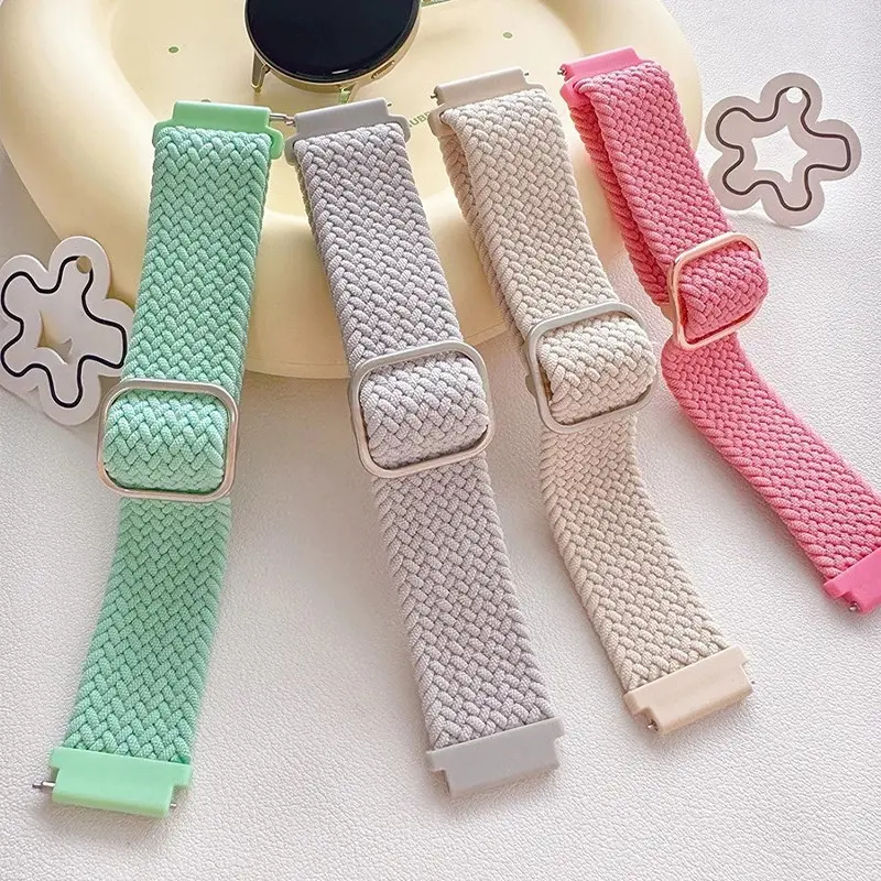 only strap Braided Nylon Strap Band for ADVAN Watch S3/3 Pro S2/2 Pro S1 SE 1 W2 22mm 20mm Quick Release Tali Jam Tangan Smartwatch for Huawei Watch GT 6/Samsung Watch/Garmin/Amazfit Bip 6 GTS GTR/Redmi Watch 5 Active/5 Lite/Aolon/Xiaomi Watch/Itel 011 12