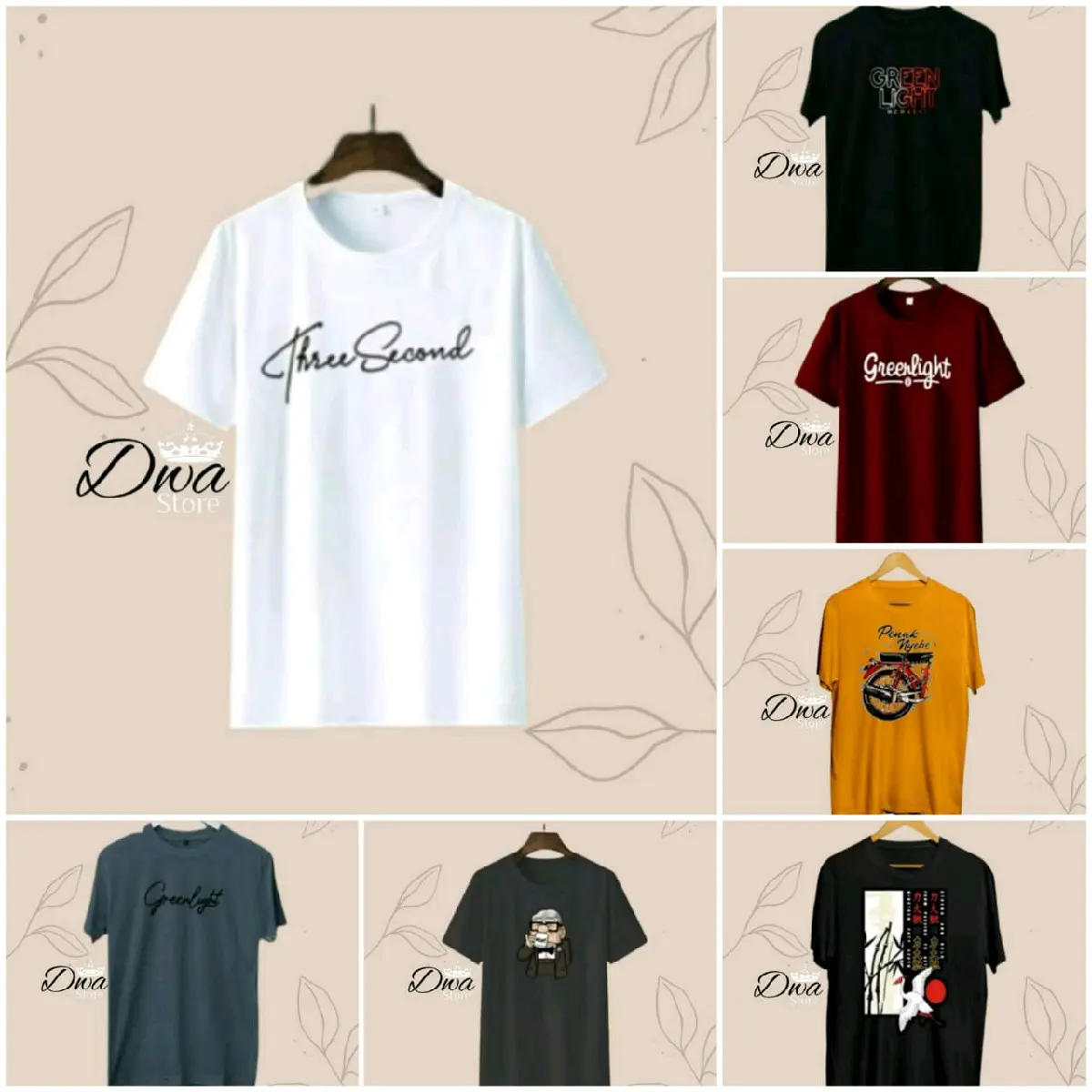 Paket kaos 100 rb dapat 7