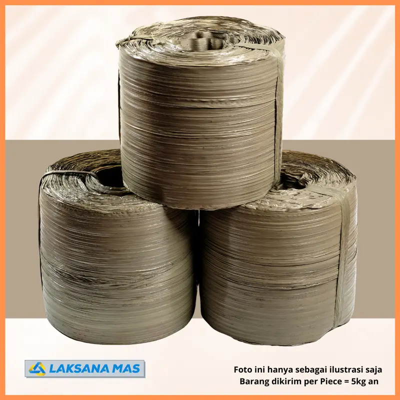 Tali Rafia Plastik Roll Besar Laksanamas Warna Abu-abu Ukuran 5kg di Jakarta/Bogor/Depok/Tangerang/Bekasi 3