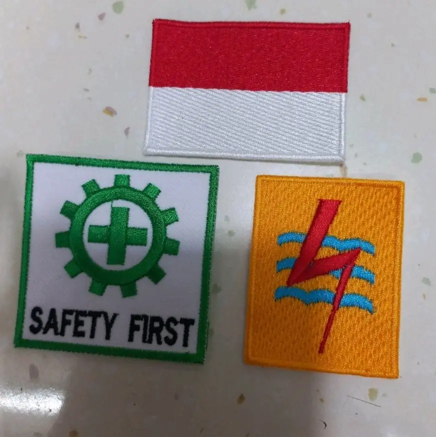Bordir Logo K3 P L N Bendera (sepaket) badge bordir