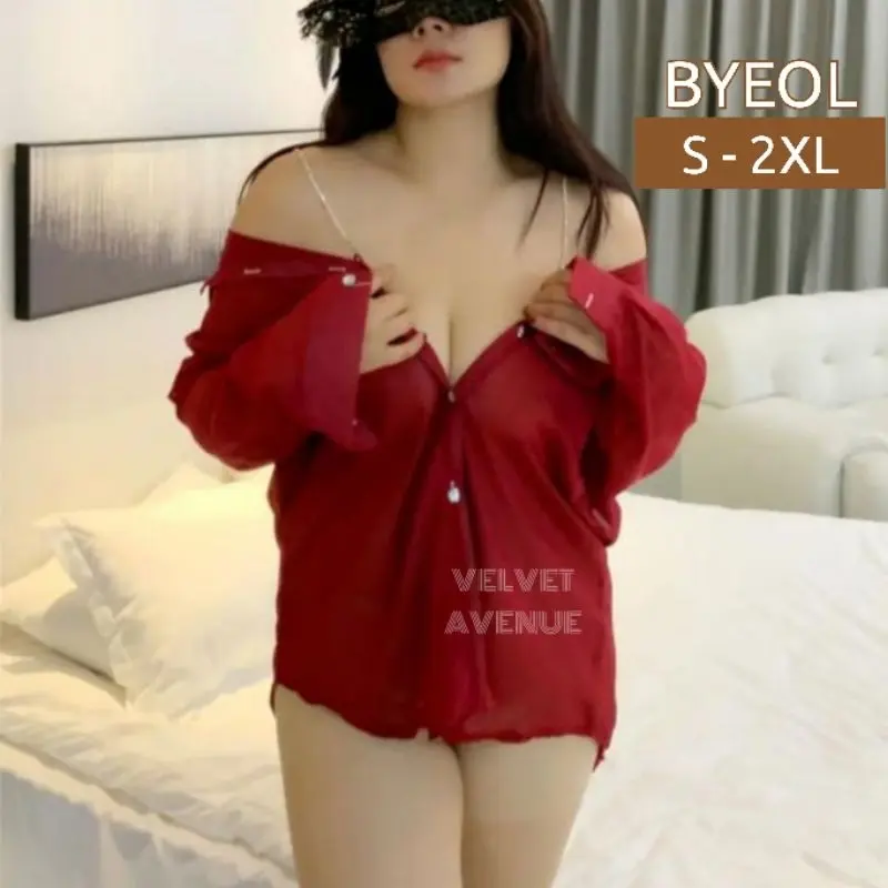 LUCKY Lingerie Dress Kancing Bigsize   Byeol Tipe Kemeja Jumbo Regular 2