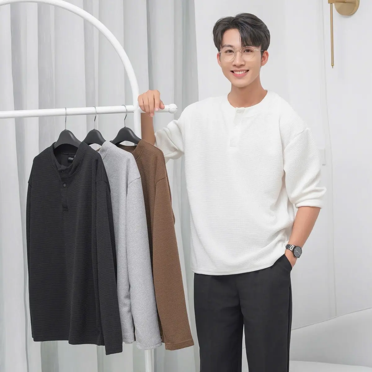 Áo Sweater DiTi Chất Len Tổ Ong Nam Nữ