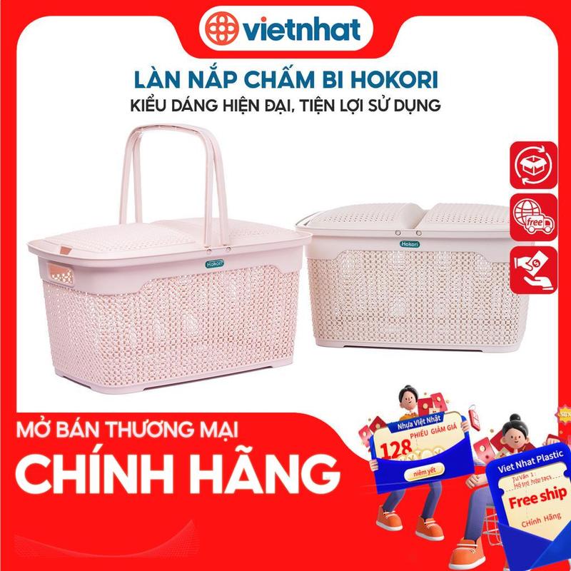  Rổ Giỏ Làn đi sinh làn nắp đi sinh cho mẹ làn nắp chấm bi Hokori L2609 Nhựa Việt Nhật Premium rổ  đi  sinh 