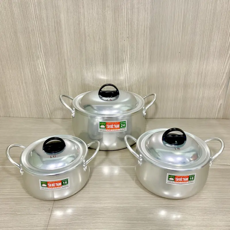 [ 16cm đến 24cm ] Nồi nhôm Tân Đức Thành kiểu Nhật dầy dặn 6