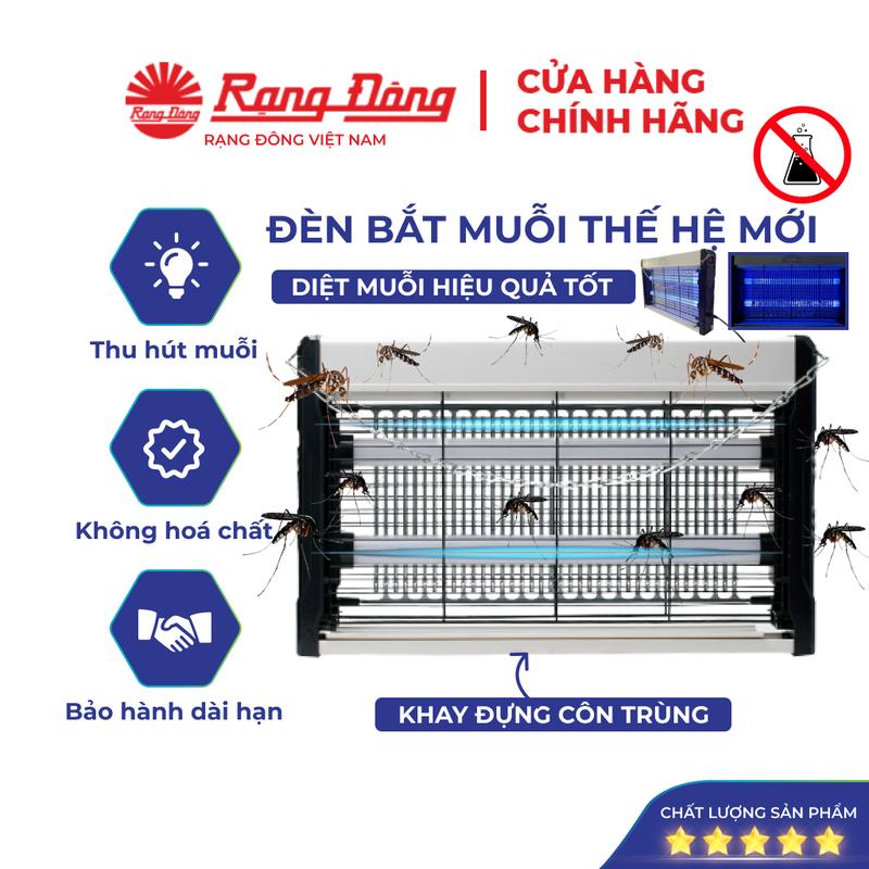  Đèn bắt muỗi Rạng Đông máy thu hút côn trùng thông minh treo tường UV MODEL DBM02 den bat muoi thong may 