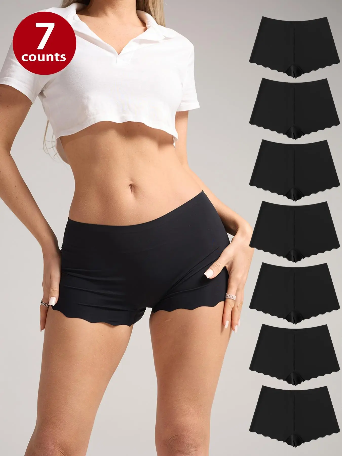 Women's Heart & Leopard Print Boyshorts, Soft Comfy Breathable Seamless Panty for Daily Wear, Underwear for All Seasons