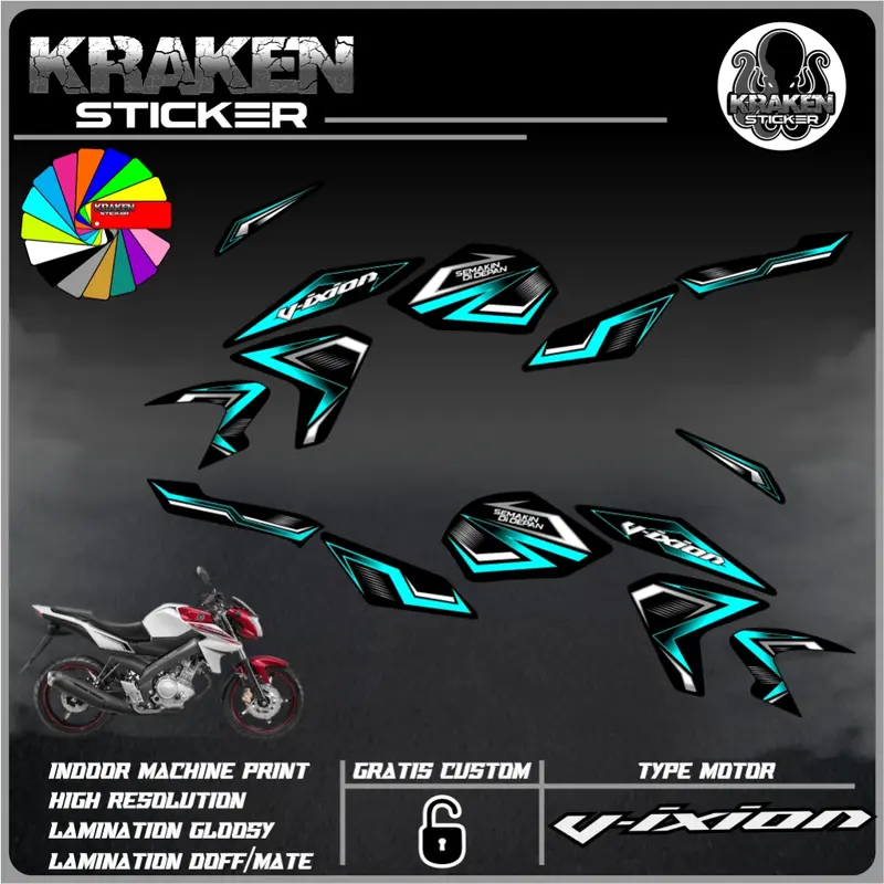 Sticker Striping VIXION LIGHTNING (NVL) Decal Stiker list variasi yamaha VIXION code 15 7
