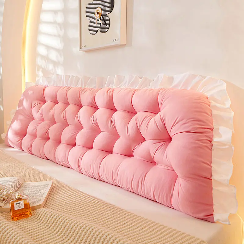 Đệm Đầu Giường, Túi Mềm, Tựa Lưng Lớn, Chất Liệu Gai Dầu, Thích Hợp Cho Ký Túc Xá Nữ, Đệm Thắt Lưng, Phong Cách Ins, Có Dây Đeo Cố Định 4
