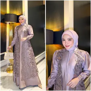 Toko Cantiquee - Gamis Kondangan l Vireya Dress l Viral l mix Brukat Murah tahun ini l Seragaman l Silk Premium Mewah