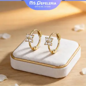 Anting Wanita Titanium Berlian Anti Karat Anti Luntur Anti Alergi High Quality
