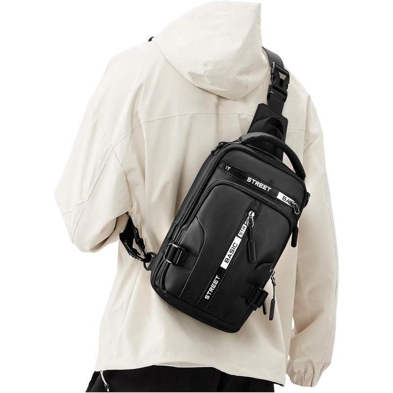 TikTok Shop Small Black Sling Crossbody Bag for Men Women Backpack Daypack Mini Anti Chest Bags Small One Strap Backpack for Casual Travel Hiking Outdoor